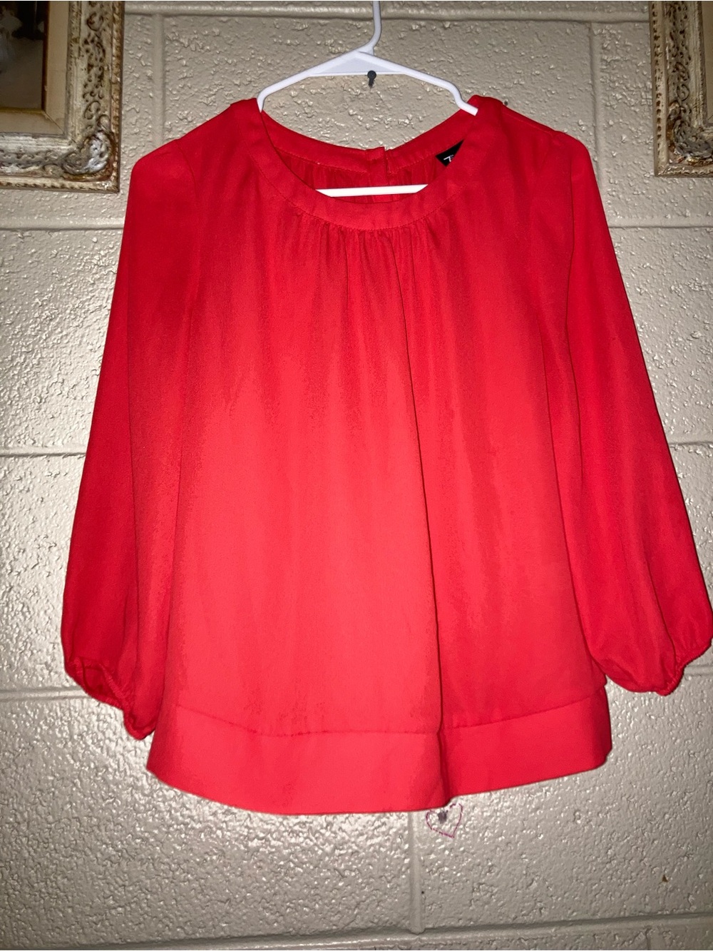 Coral Red Blouse